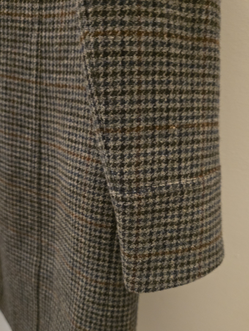 J. Crew Collection  Houndstooth Wool Blend Coat in Brown and Gray plaid sz 6 - Picture 7 of 8